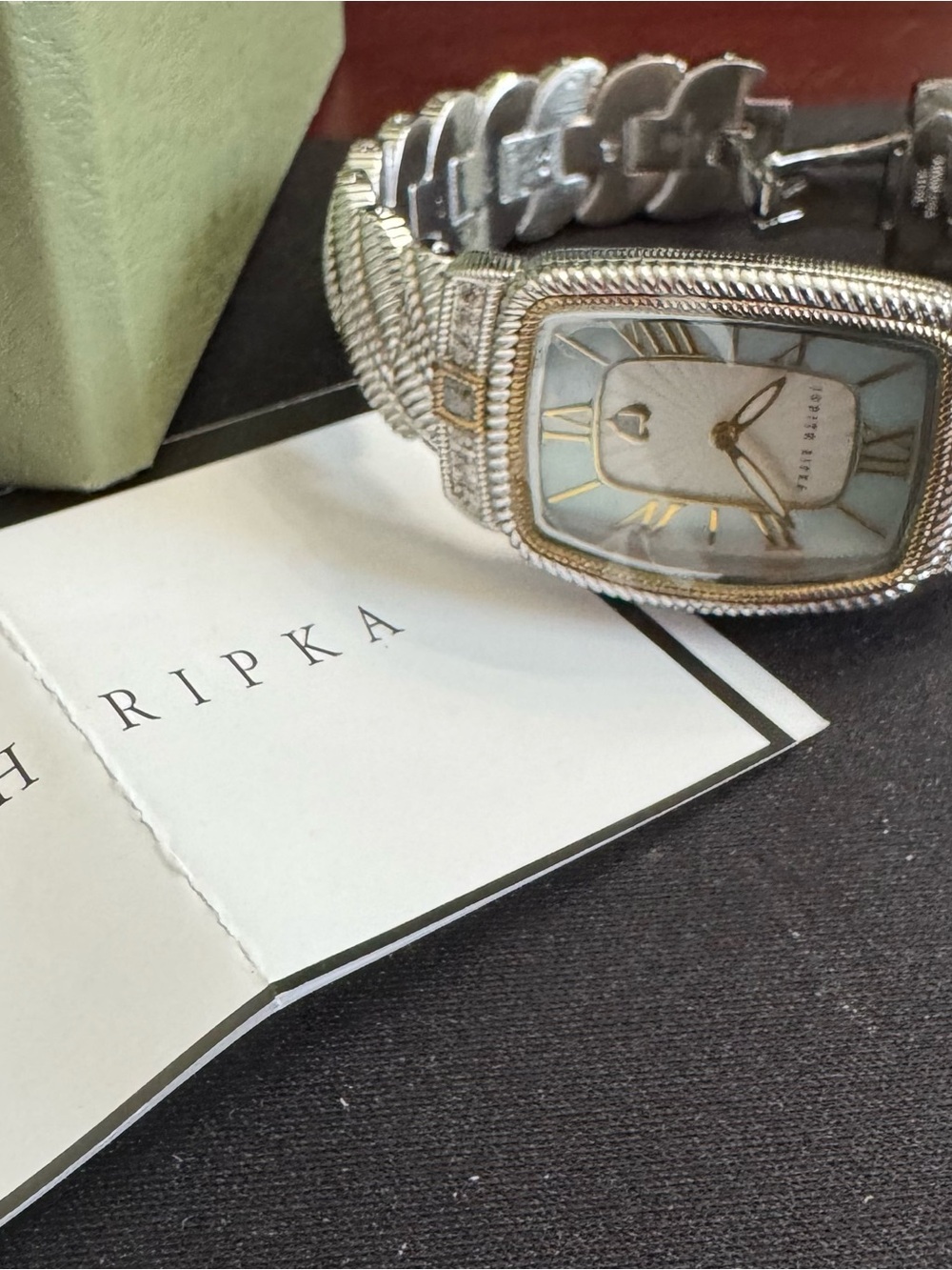 Judith Ripka Blue Topaz & Mother-ofPearl Stainless Steel Watch w/Quartz Movement - Picture 11 of 15